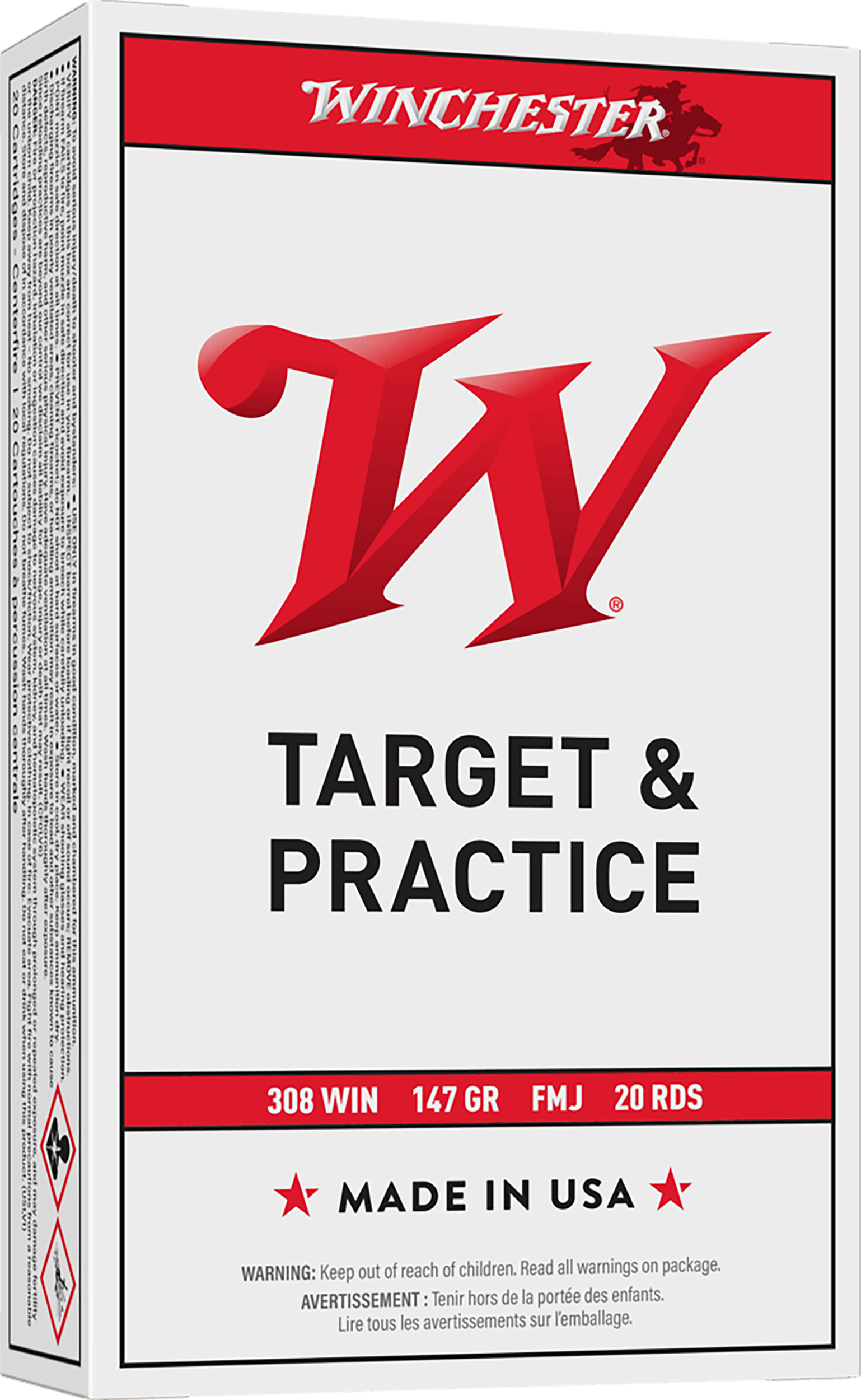 Winchester Ammo USA3081 USA  308Win 147gr Full Metal Jacket 20 Per Box/10 Case