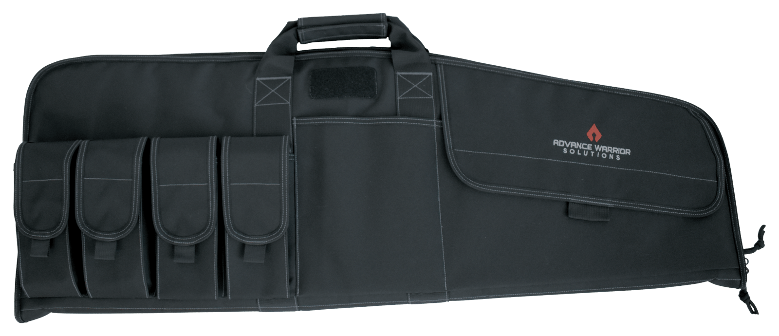 Advance Warrior Solutions RA36RCBL Raptor  36" Black Polyester for Tactical Rifle, 4 Mag Pouch