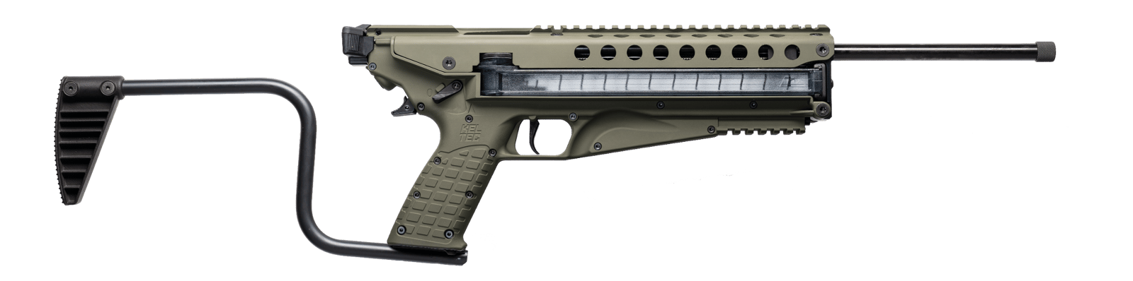 Kel-Tec R50GRN R50  5.7x28mm 50+1 16.10" Threaded Barrel, Green Receiver & Polymer Grip, Side-Folding Stock, Adjustable Sights, QD Sling Mount