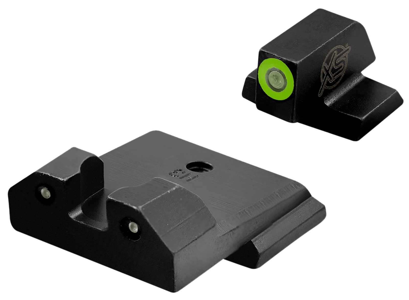 XS Sights SWR033S6G R3D Night Sights- Smith & Wesson  Black | Green Tritium Green  Outline Front Sight Green Tritium  Rear Sight