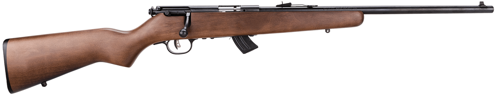 Savage Arms 60703 Mark II G Youth 22 LR 10+1 19" Matte Black Button Rifled Barrel, Matte Black Drilled & Tapped Carbon Steel Receiver, Satin Brown Fixed Wood Stock, Right Hand