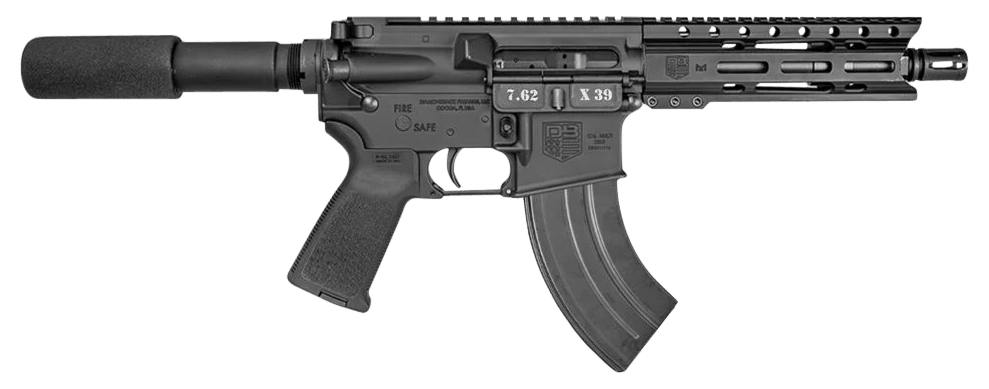 Diamondback DB1912O001 DB15  7.62x39mm 28+1 7", Black, Carbon Lower, 6" M-LOK Handguard, Padded Buffer Tube, Magpul Grip