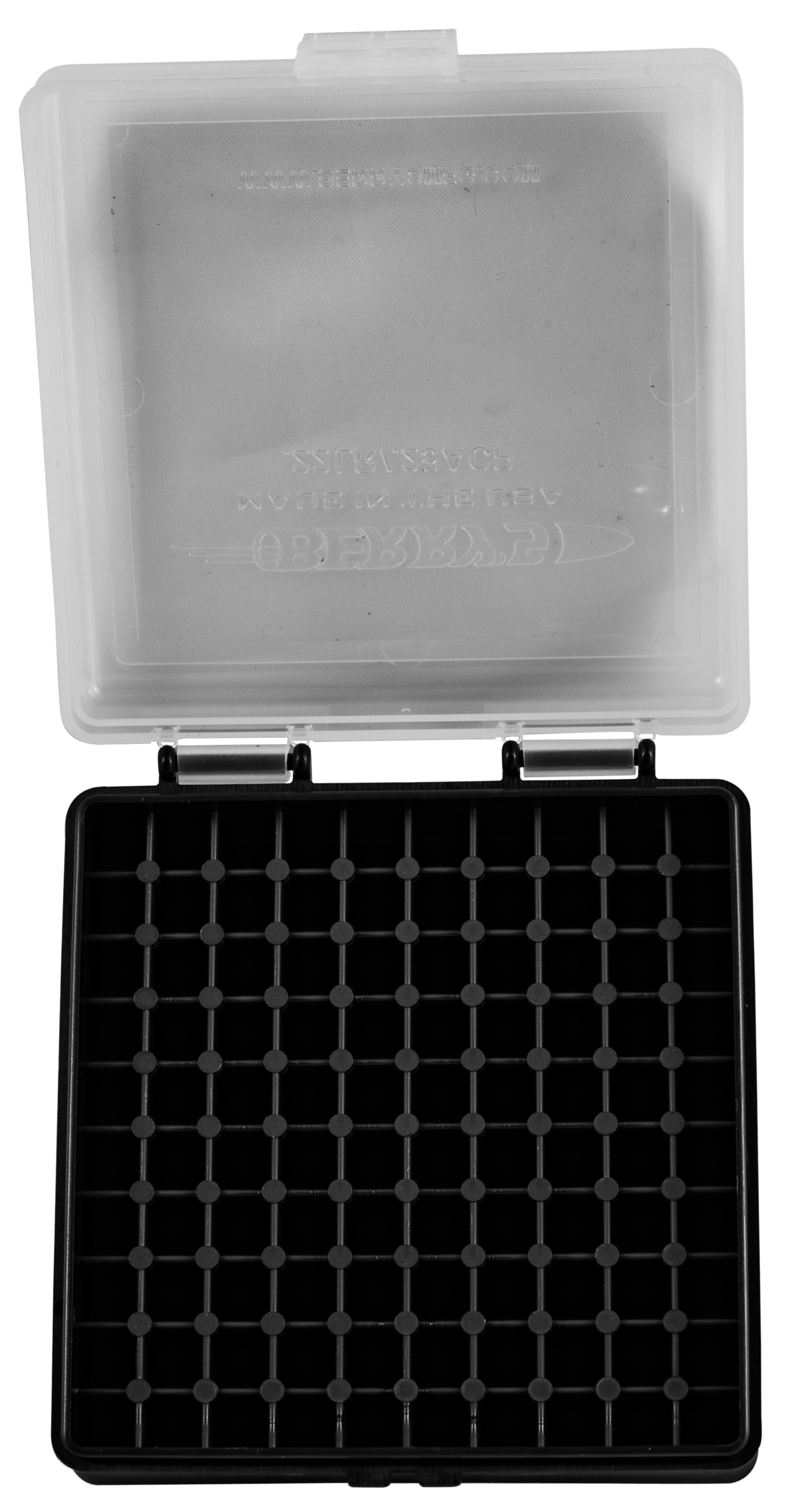 Berry's 63600 Ammo Box  22LR Clear/Black Polypropylene 100rd