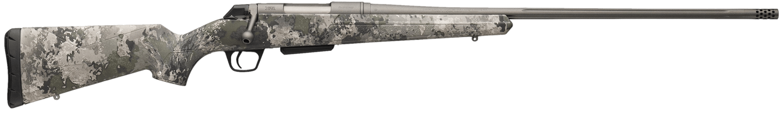 Winchester Repeating Arms 535800294 XPR Extreme 6.5 PRC 3+1 24" Tungsten Cerakote Fluted Threaded Barrel & Drilled & Tapped Steel Receiver, Fixed TrueTimber VSX Synthetic Stock