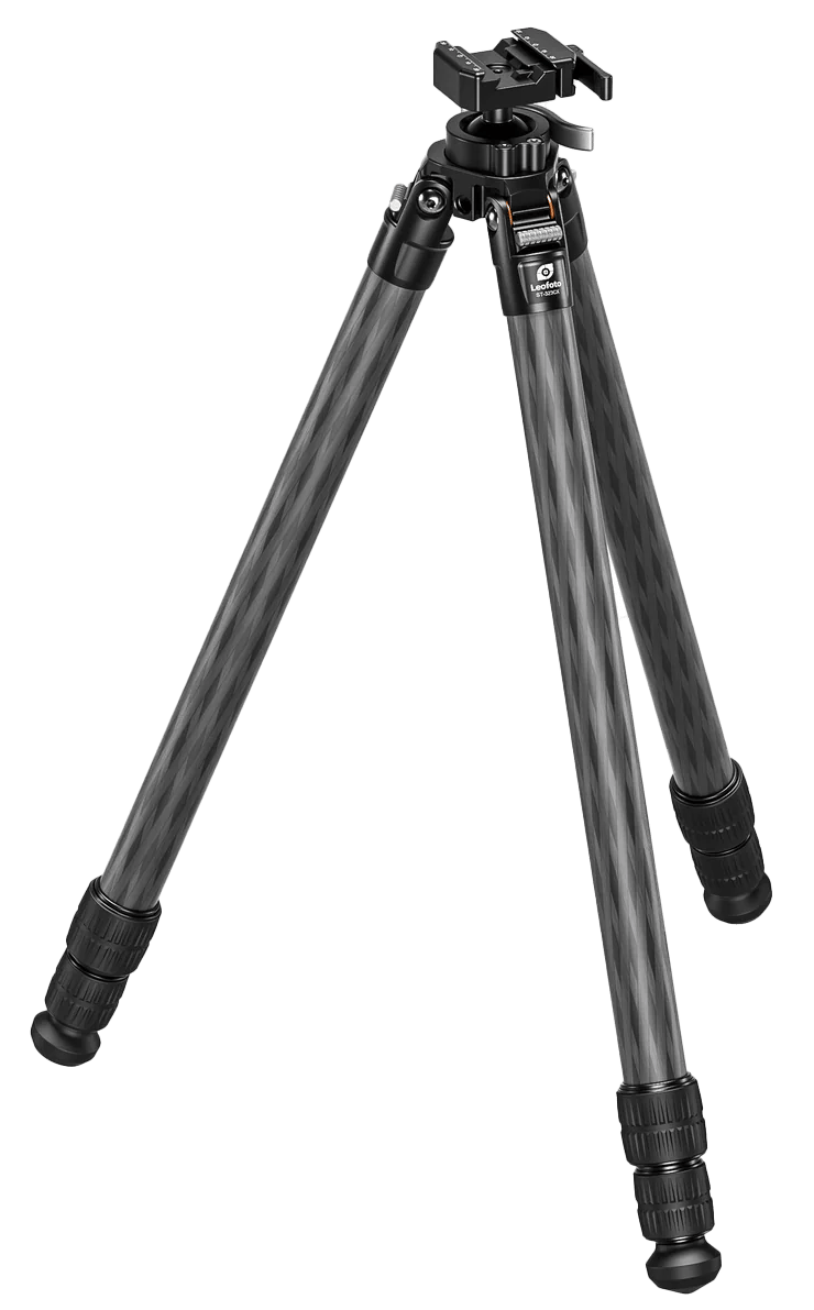 Leofoto Usa ST-323CX Integrated Ballhead ST-X Tripod 6.30"-64.60" High Black Aluminum