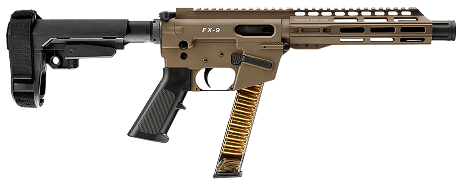 FREEDOM ORDNANCE FX9P8S-FDE FX9P  9mm Luger 31+1 8" Flat Dark Earth