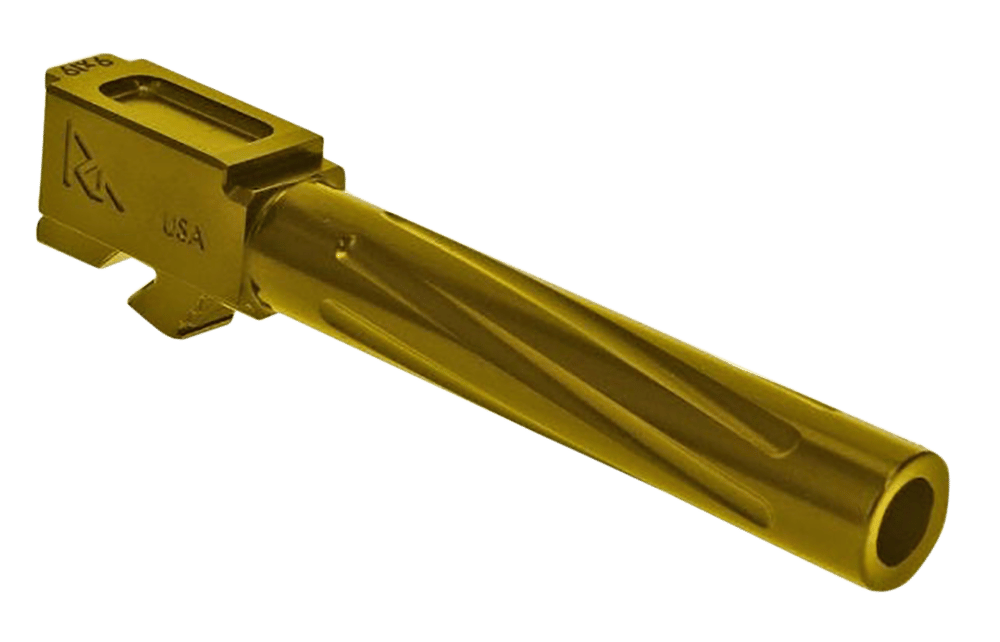 Rival Arms RA20G103E Precision V1 Match Grade 9mm Luger Compatible w/Glock 17 Gen5 4.49" Fluted Gold PVD Stainless Steel