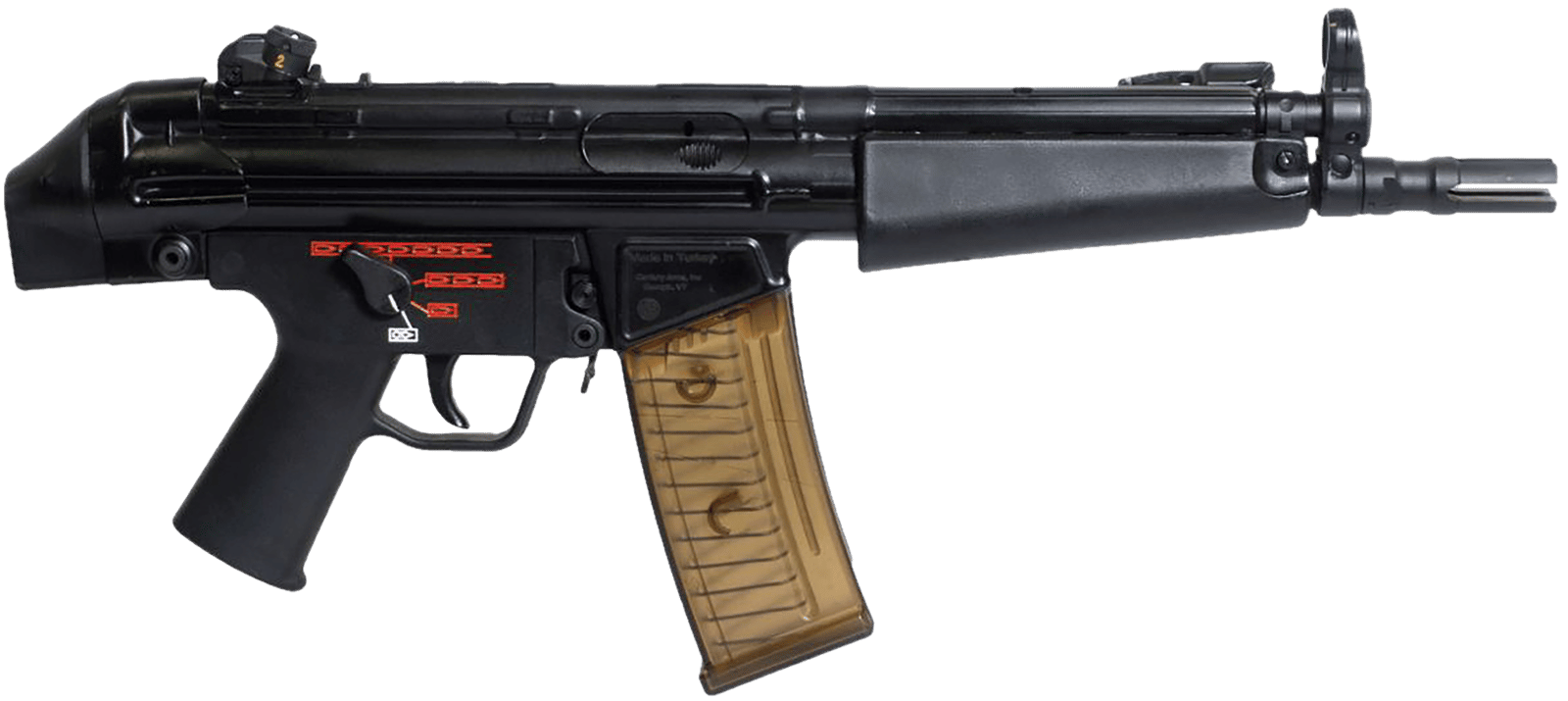 Century Arms HG7888N AP53  5.56x45mm NATO 30+1 8.30" Black Steel Barrel, MP5 Compatible Handguard, Black Stamped Receiver, Black Navy Style Grip