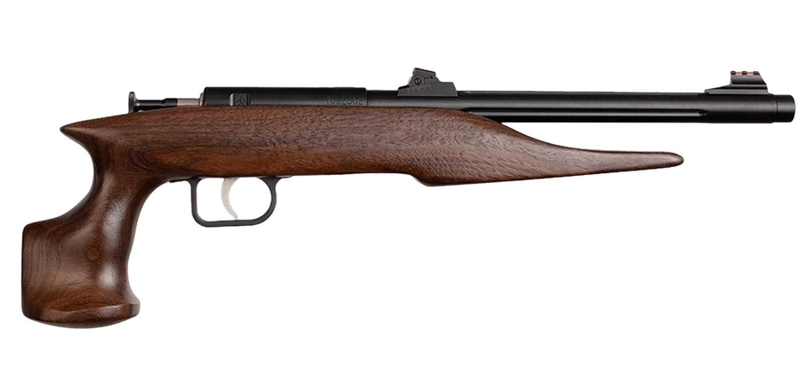 Crickett 41001 Hunter Adult 22 Mag 1rd 9" Threaded Blued Steel Single Shot Barrel, Walnut Stock