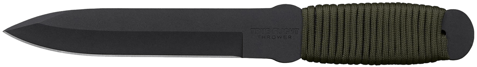 Cold Steel 80TFTC True Flight Thrower 6.75" Fixed Spear Point Plain Black 1055 Carbon Steel Blade/Paracord Wrap OD Handle