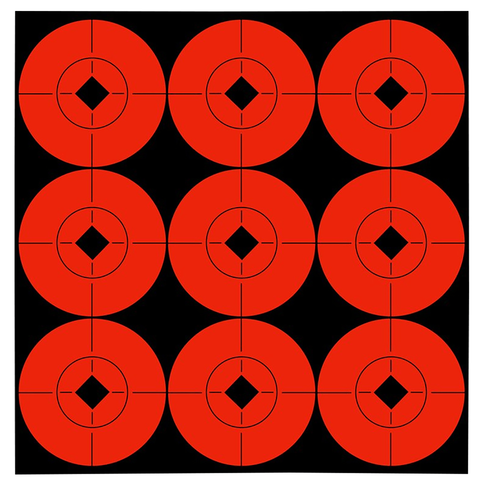 Birchwood Casey 33902 Target Spots  Self-Adhesive Paper Black/Orange 2" Bullseye 90 Pack
