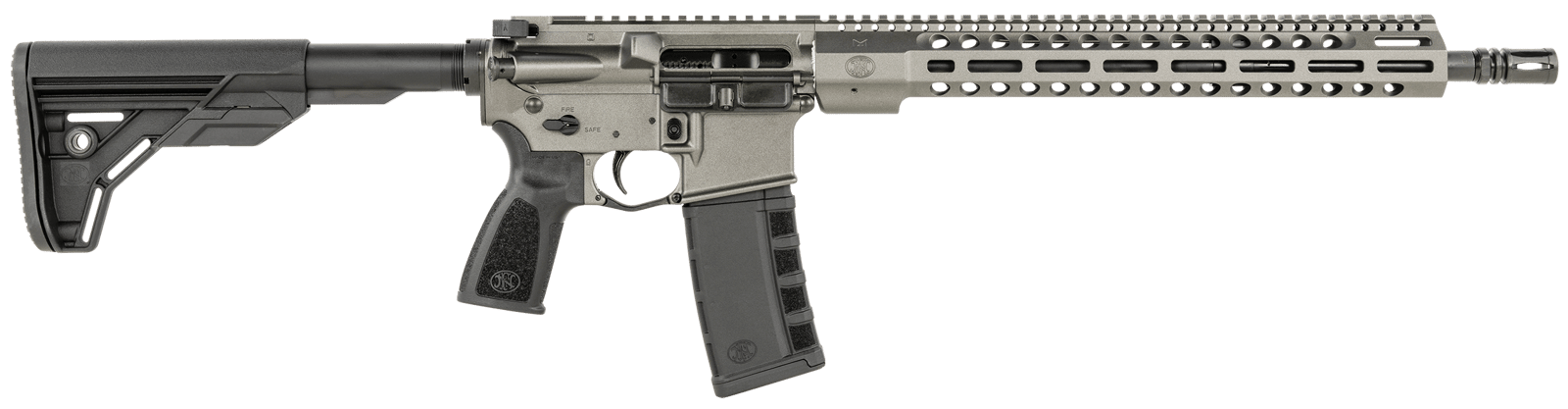 FN 36100652 FN 15 Tac3 5.56x45mm NATO 30+1 16" Chrome-Lined Barrel, Gray Anodized Rec/M-LOK Handguard, Black 6 Position Collapsible Stock, Optics Ready