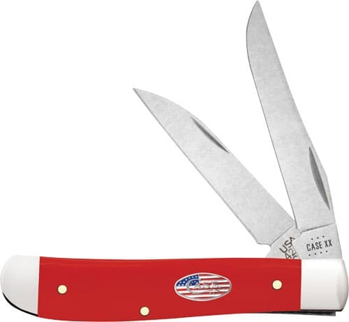 CASE KNIVES AMERICAN WORKMAN RED SNYTHETIC MINI TRAPPER