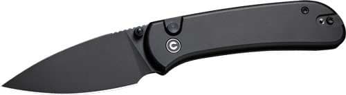 CIVIVI KNIFE QUIBIT 2.98" BLK/ BLK STONEWASH BUTTON LOCK!