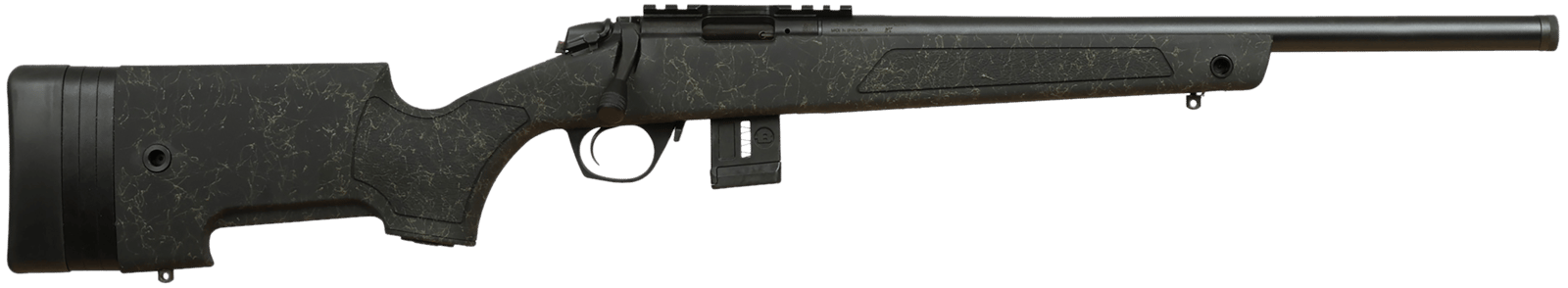 Bergara Rifles BMR009 BMR-X  22 WMR 10+1 18" Blued Heavy Threaded Barrel, Blued Picatinny Rail Receiver, Adj LOP Green w/Black Webbing Synthetic Stock