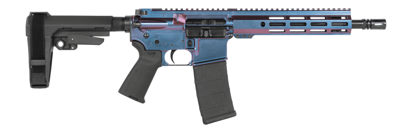Shark Coast Tactical SCC07220MON-P Mongoose  5.56 NATO 30+1 10.50" Black Nitride Threaded Barrel, Aluminum Receiver w/Picatinny Rail, M-LOK Handguard Polymer SB Tactical SBA3 Brace, Polymer Grip