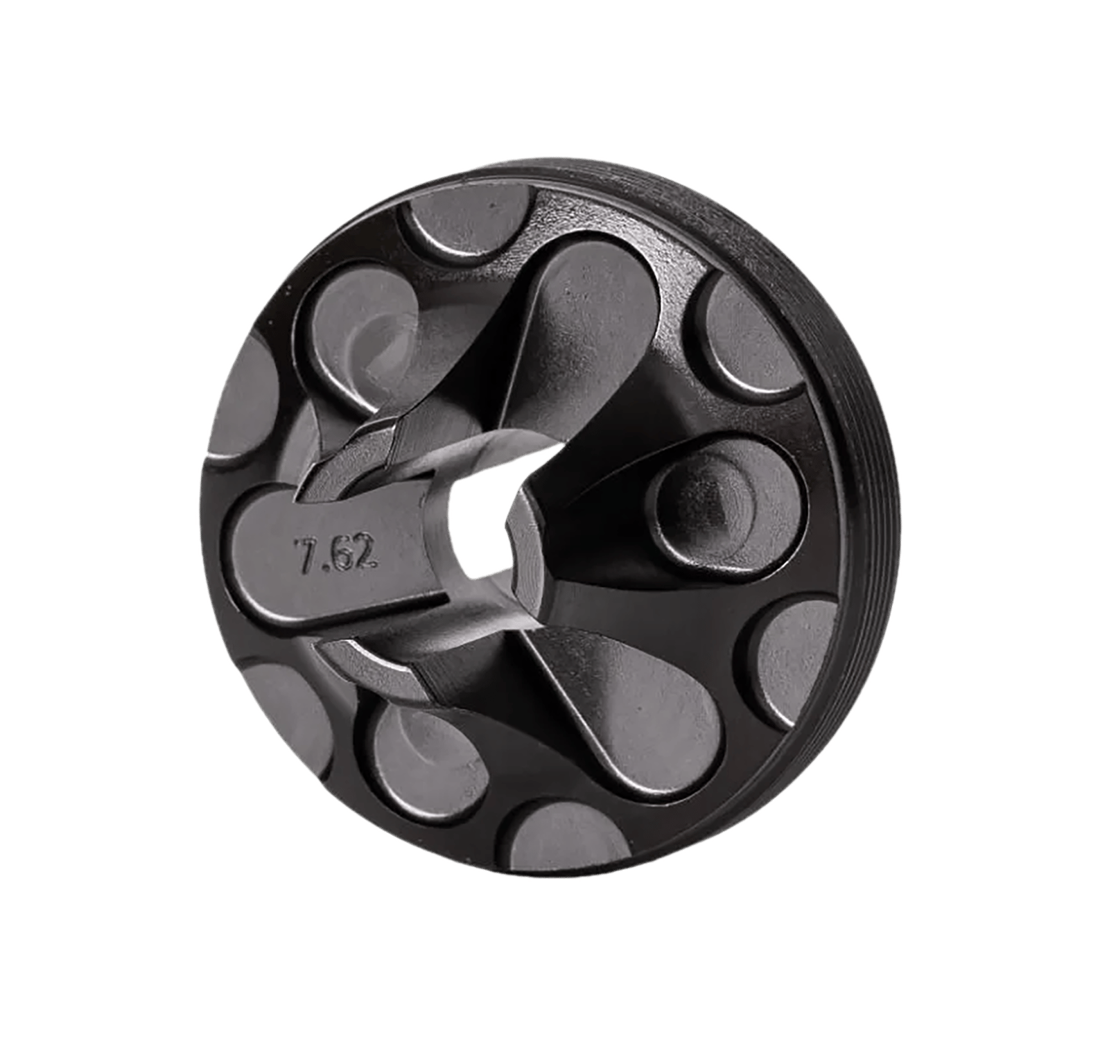 Rugged Suppressors FC006 Flash Hider Front Cap  7.62mm, Black Steel for Some Rugged Suppressors