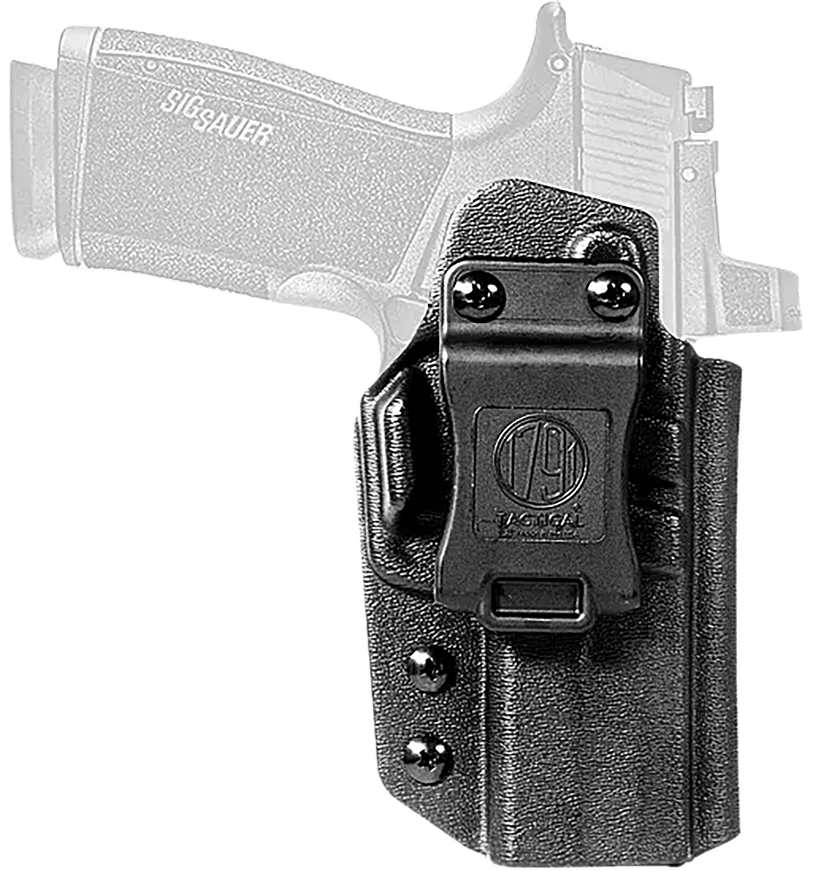 1791 Gunleather TACIWBP365XMBLKR Tactical  IWB Black Kydex Compatible w/ P365-X MACRO Belt Clip Right Hand