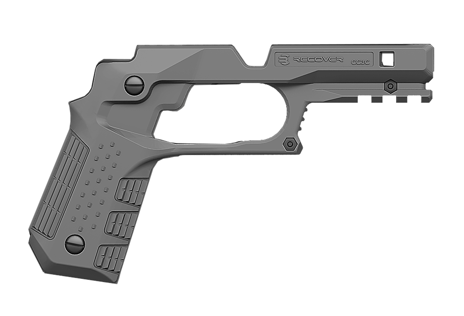 Recover Tactical CC3C-04 Grip & Rail System  Gray Polymer Picatinny for Compact 1911