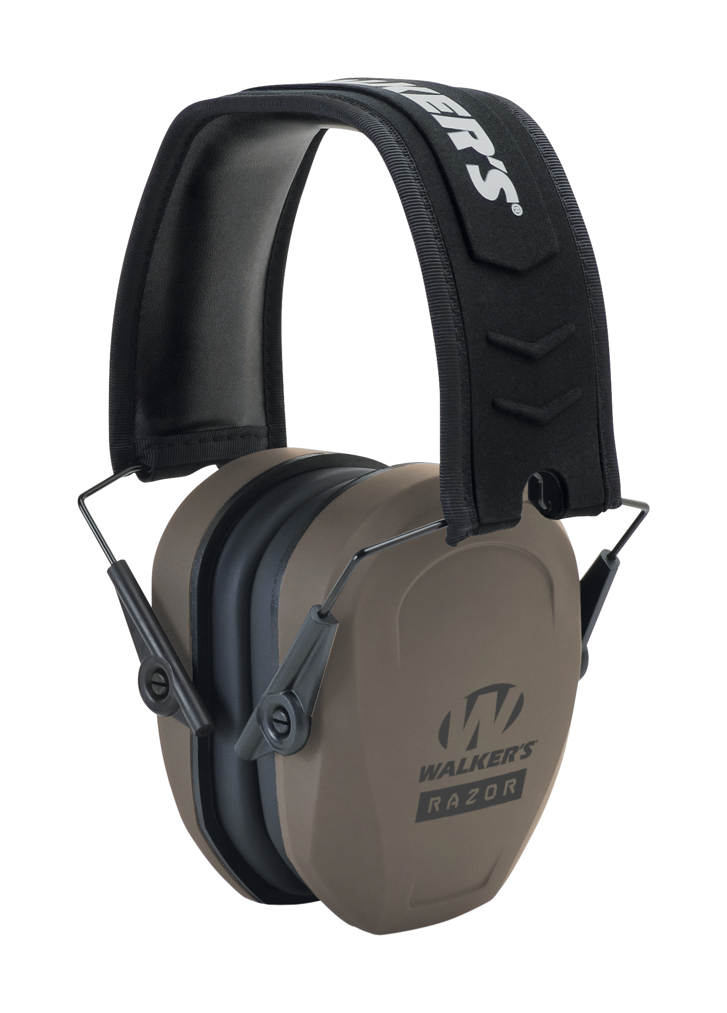 Walker's GWPRSMPASFDE Razor Slim Passive Muff 27 dB Over the Head Flat Dark Earth/Black Polymer