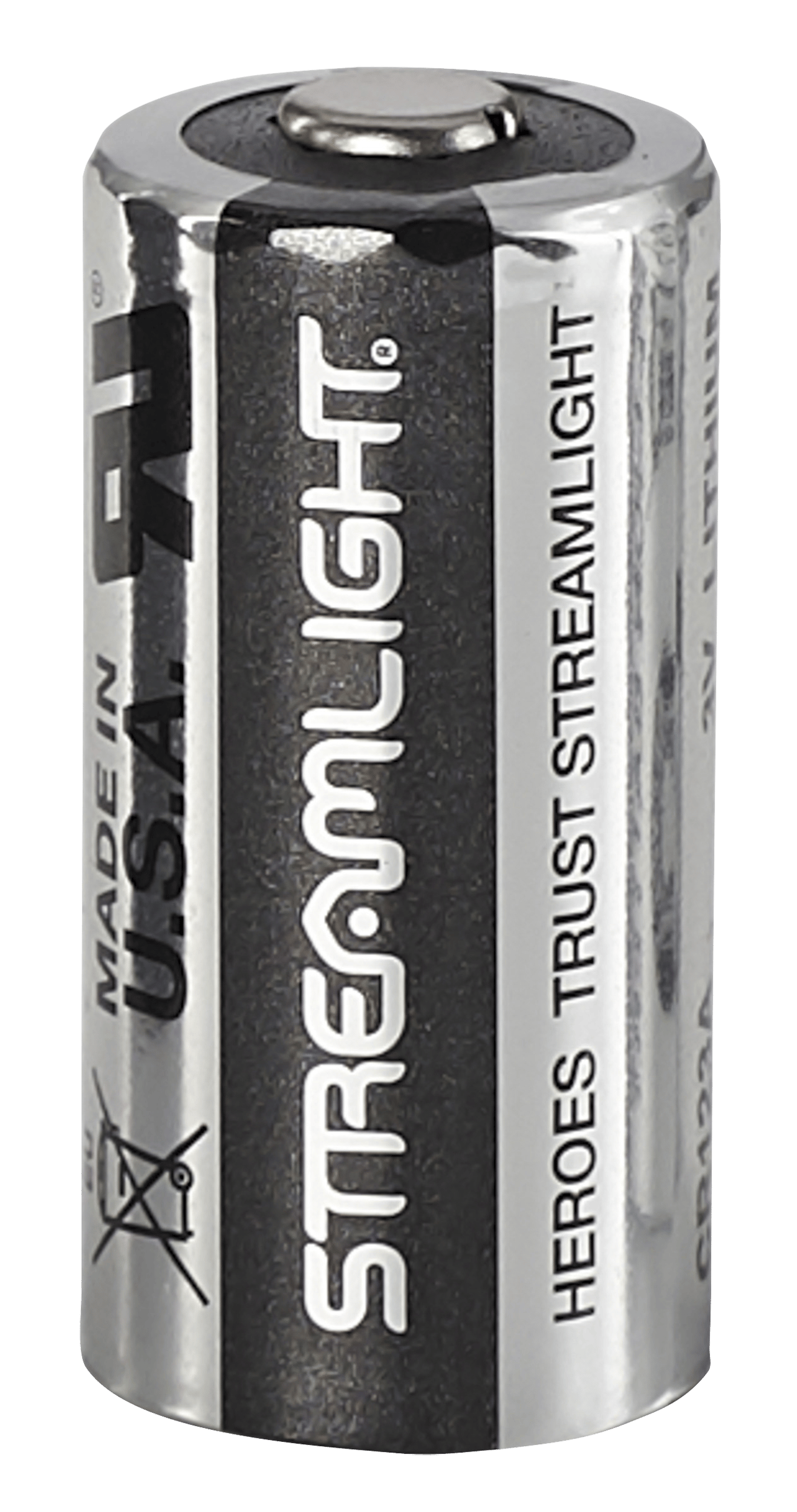 Streamlight 85180 CR123A Lithium Batteries  Silver/Black 3 Volts (6) Single Pack