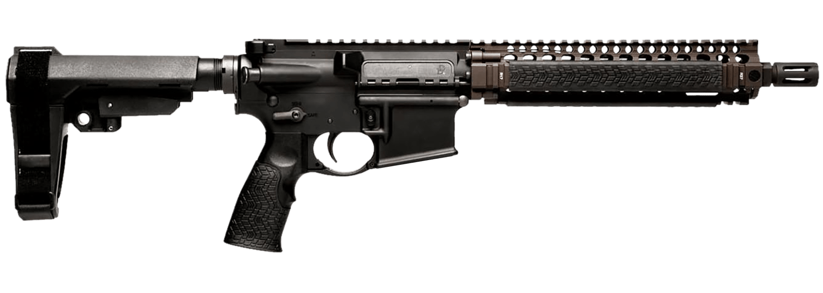 Daniel Defense 0208806030067 DDM4 MK18 No Magazine 10.30" Black Threaded Barrel, Black Hardcoat Anodize Aluminum Picatinny Rail Receiver, SB Tactical SBA3 Brace, Black Overmolded Grip, Ambidextrous