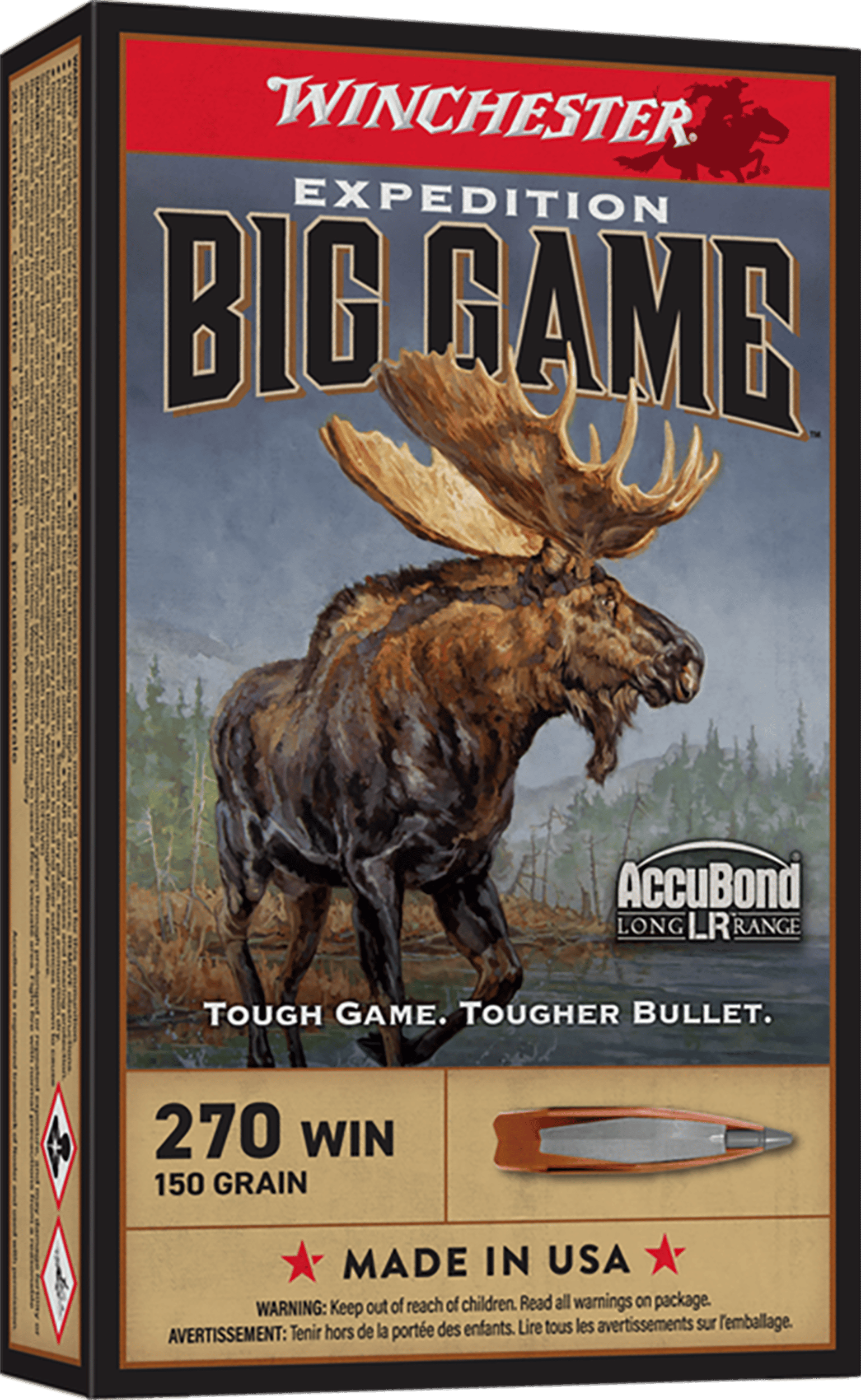 Winchester Ammo S270LR Expedition Big Game Long Range 270Win 150gr Nosler AccuBond Long Range 20 Per Box/10 Case