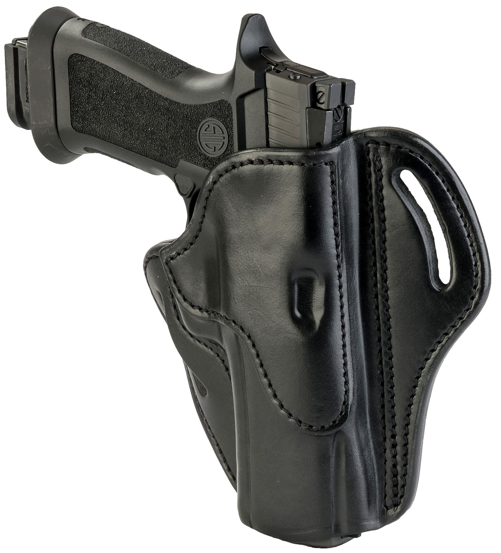 1791 Gunleather BH24SBLR BH2.4  OWB 2.4 Stealth Black Leather Belt Slide Fits Walther PPQ/Sig P320/Springfield XD-M