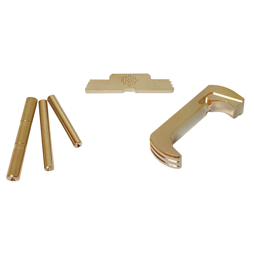 Cross Armory CRG5OKSV 3 Piece Kit  Extended Compatible w/Glock 17/19/26/34 Gen5 Silver Anodized Steel/Aluminum