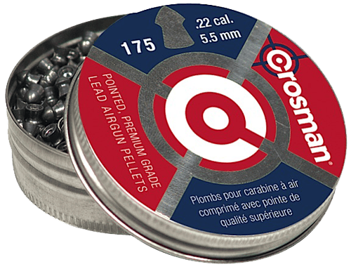 Crosman P022 Premier Pointed 22 Lead Pointed Hunting Pellet 175/Tin