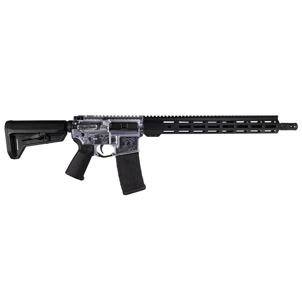 Shark Coast Tactical "Day of the Dead" Rifle 5.56mm 10rd Magazine 16" Barrel 15" M-LOK Handguard California Compliant