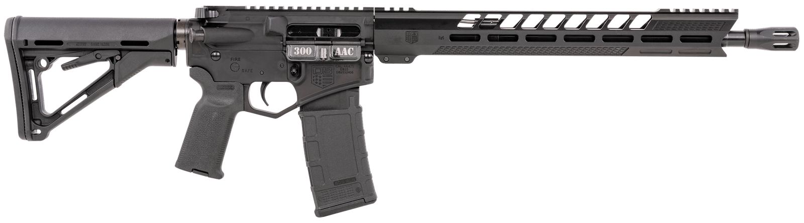 Diamondback DB1731B001 DB15  300 Blackout 30+1 16" Nitride Treated Heavy Barrel w/DBSB-IV Flash Hider, A3 Flattop Upper/Diamondback Black Gold Lower, 15" M-LOK Handguard, Magpul CTR Stock & K2 Grip