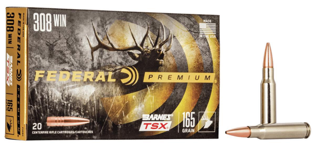 Federal P308H Premium  308Win 165gr Barnes TSX 20 Per Box/10 Case