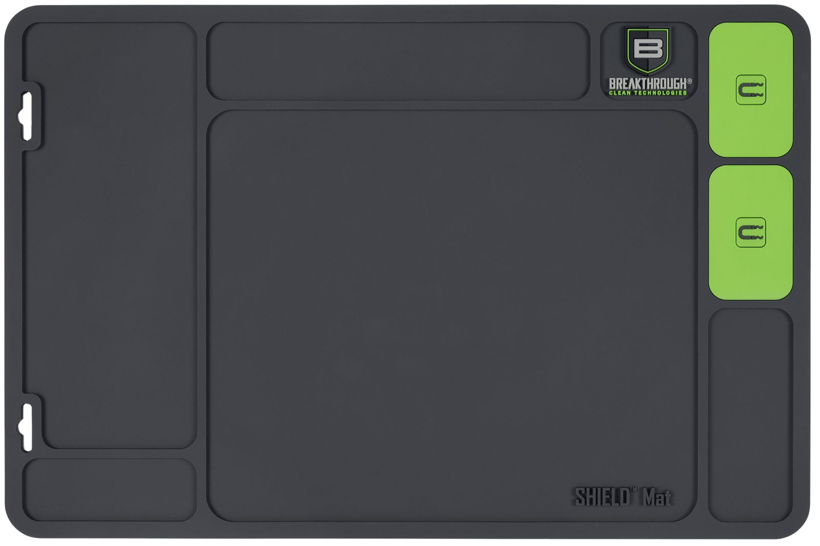 Breakthrough Clean BTSGMH  Shield Mat Gray and Green PVC 17.88"x11.88"