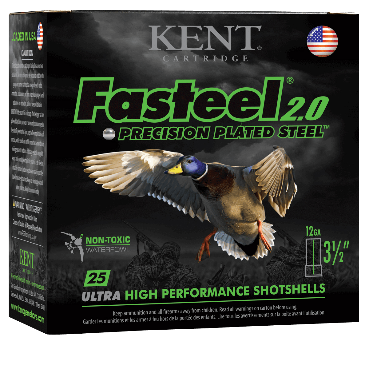 Kent Cartridge K1235FS403 Fasteel 2.0  12 Gauge 3.50" 1 3/8 oz 3 Shot 25 Per Box/ 10 Case