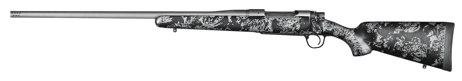 Christensen Arms 8010111700 Mesa FFT 308 Win 4+1 20" Threaded Barrel, Tungsten Gray Cerakote, Black with Gray Webbing Stock, Left Hand
