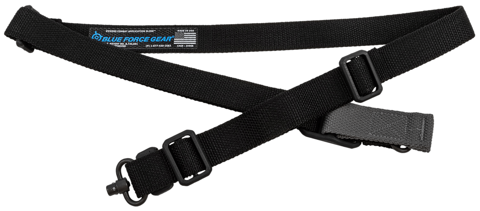 Blue Force Gear VCAS2TO1PB125AABK Vickers 221 Black Cordura One-Two Point AR Platform