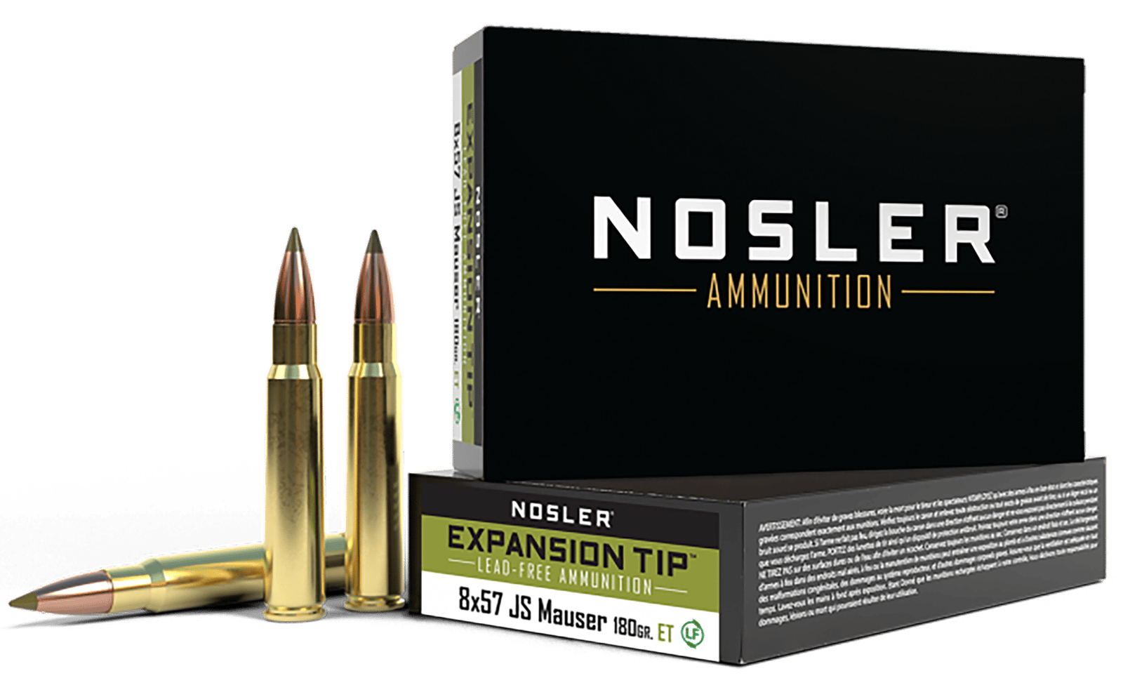 Nosler 40643 E-Tip  8mmMauser 180gr E Tip Lead Free 20 Per Box/10 Case