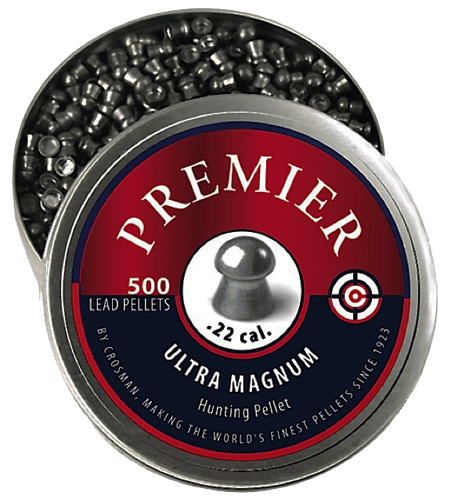 Crosman LDP22 Premier Ultra Magnum 22 Lead Domed Pellet 500/Tin