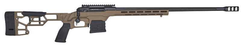 Savage Arms 57566 110 Precision 338 Lapua Mag 5+1 24", Matte Black Rec/Barrel, Flat Dark Earth Cerakote MDT LSS XL Chassis, Polymer Grip