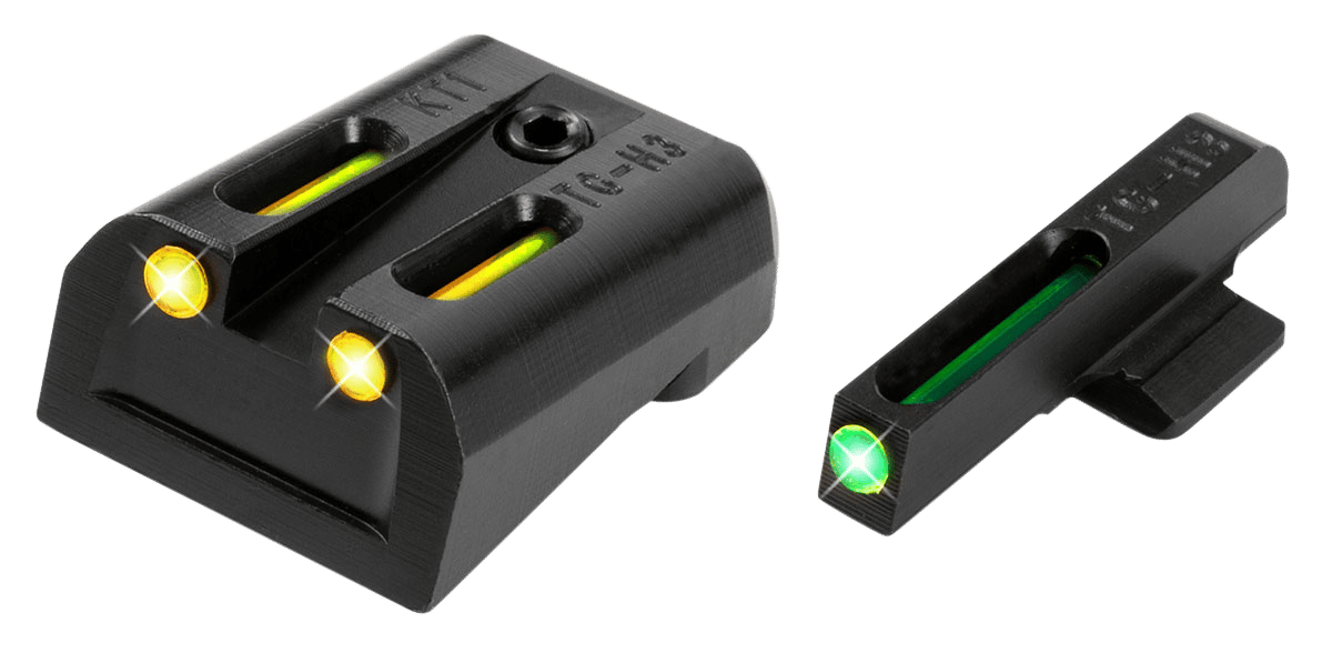 TruGlo TG131KTY TFO  Green/Tritium/Fiber Optic Front Sight-Yellow/Tritium/Fiber Optic Rear Sight Kimber 1911