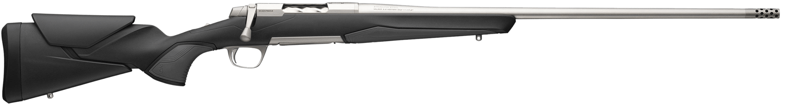 Browning 036008299 X-Bolt 2 Hunter Full Size 6.8 Western 3+1 24" Stainless Steel Threaded Barrel, Drilled & Tapped Stainless Steel Receiver, Adj Vari-Tech Black Composite Stock w/Adjustable Comb & LOP