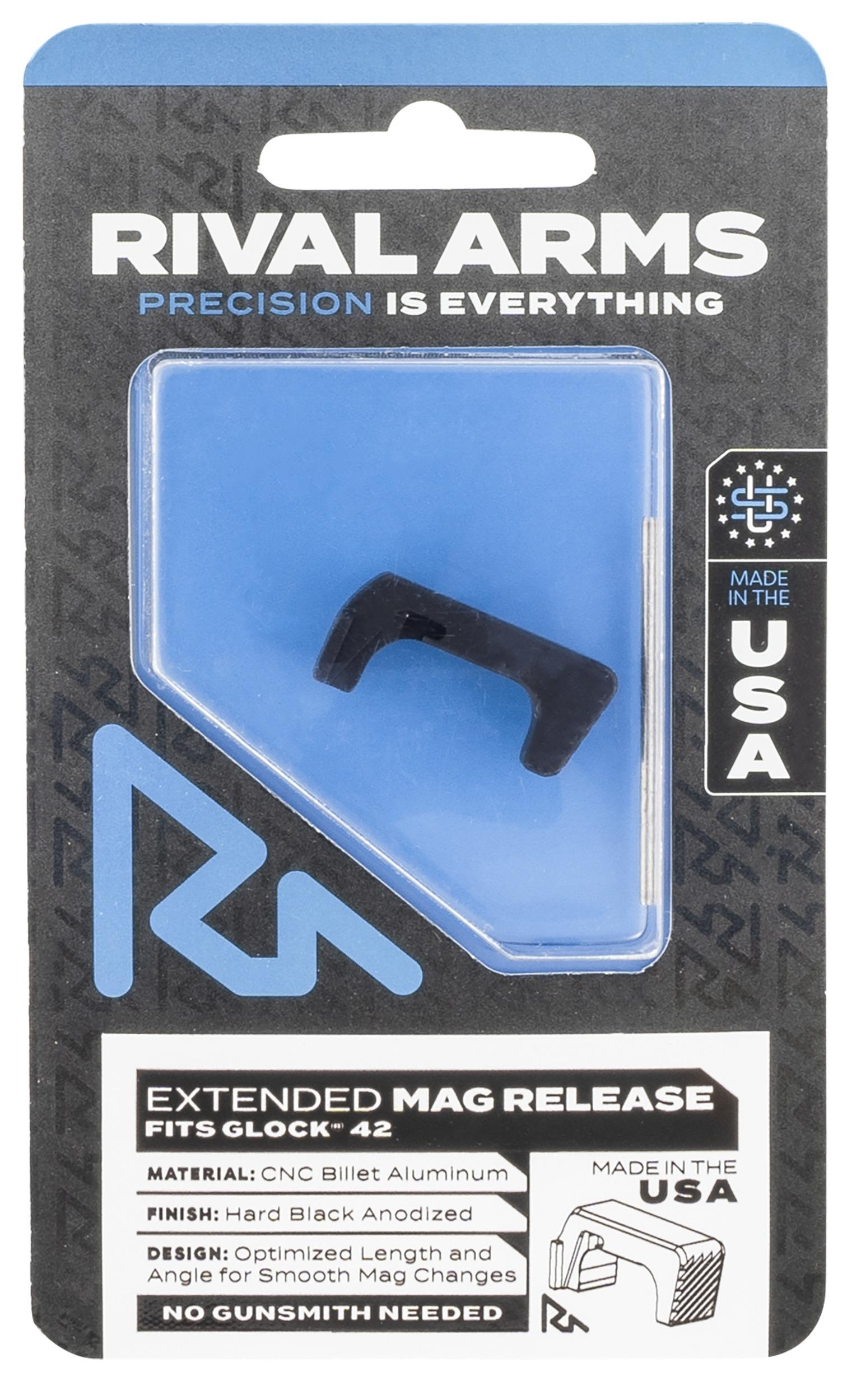 Rival Arms RA72S001A Magazine Release  Sig P320 Extended Hard Black Anodized Aluminum