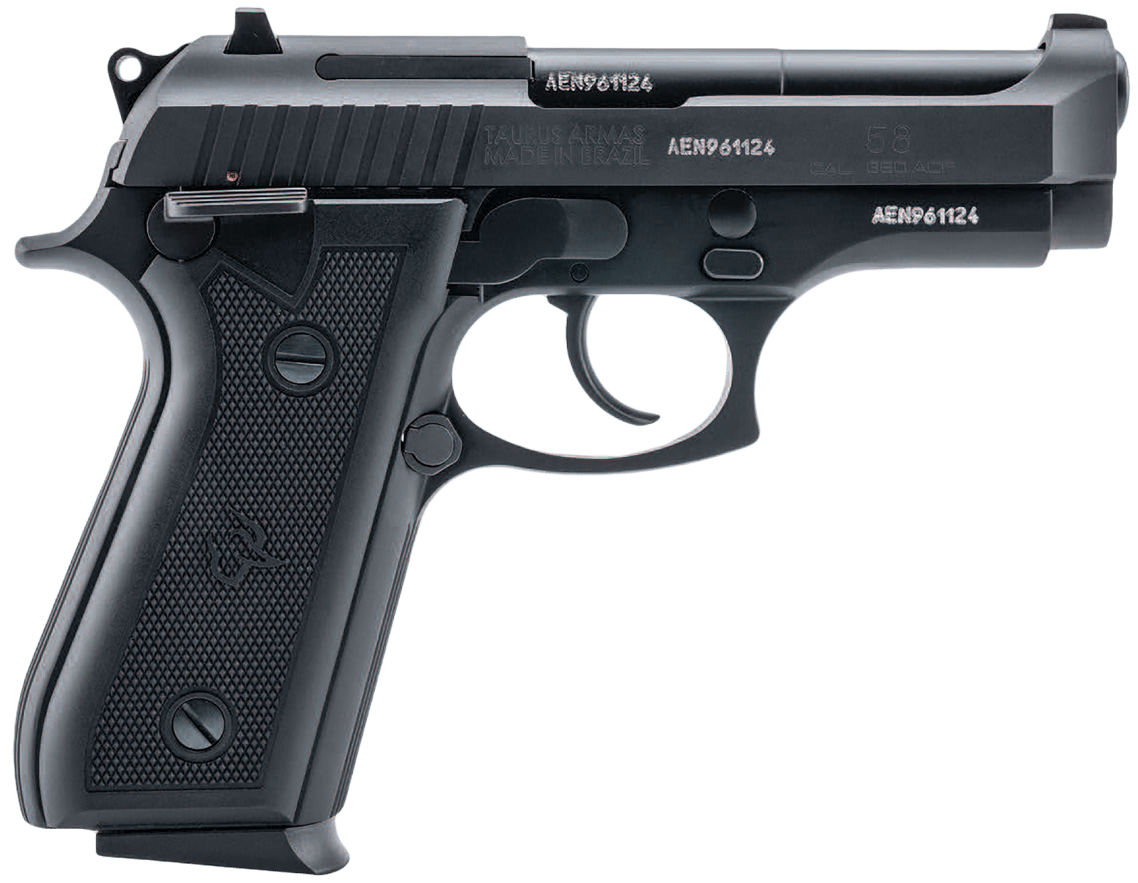 Taurus 1-58141 58  380 ACP 15+1 4" Matte Black Stainless Steel Barrel, Matte Black Serrated Alloy Steel Slide, Matte Black Aluminum Frame w/Beavertail, Black Polymer Grip