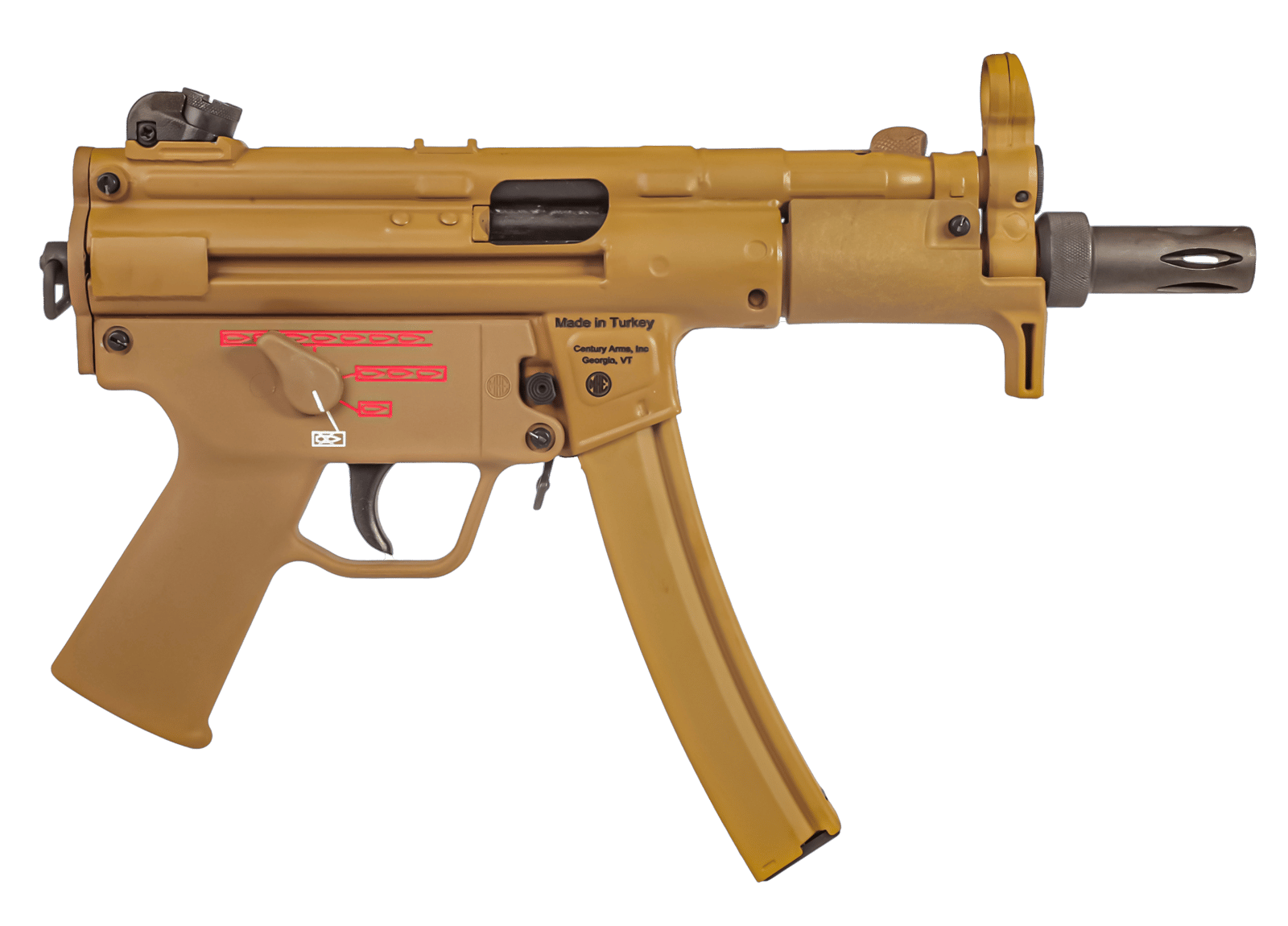 Century Arms HG6035GBN AP5  9mm Luger 30+1 5.80"