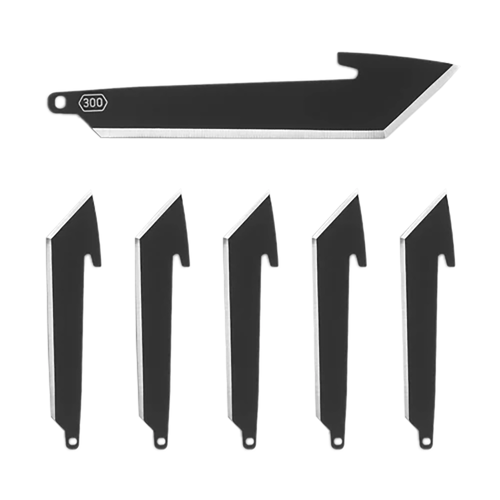 Outdoor Edge RRT30K6C   3" Tanto Plain Black Oxide 420J2 SS Blade 6 Blades