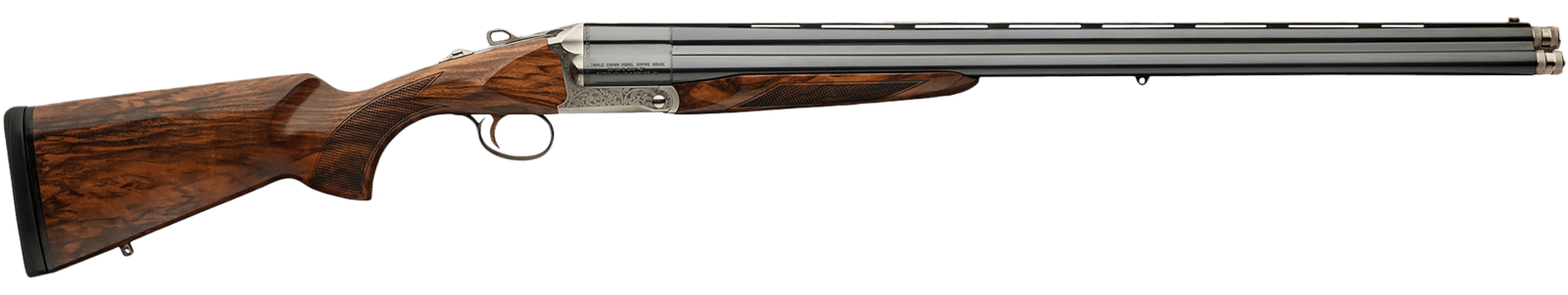 Charles Daly 930.354 CD Triple Crown Empire Grade Full Size 20/28 Gauge Break Open 3+1 26" Blued Chrome Lined Vent Rib Barrel, Silver Engraved Steel Receiver, Fixed Oiled Walnut Stock