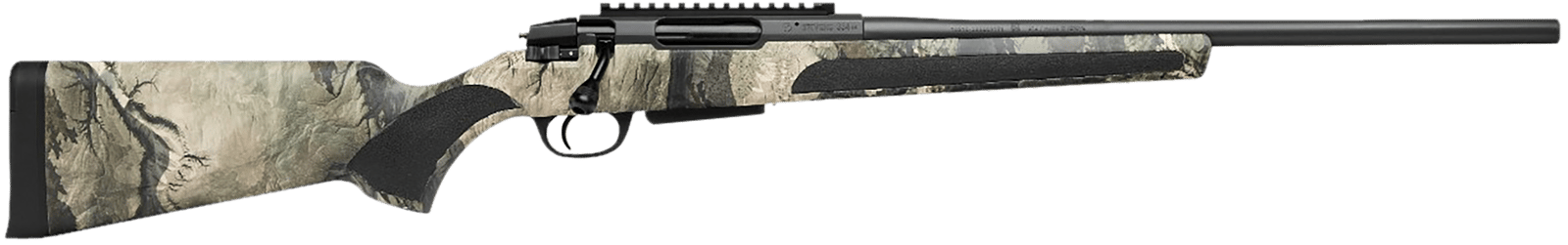 Stevens 19467 334 Bolt Action 308 Win 3+1 20" Camo/Dark Gray Carbon Steel Receiver Integrated Recoil Lug Ergonomic/Recoil Pad  Synthetic Stock Picatinny Rail Right Hand