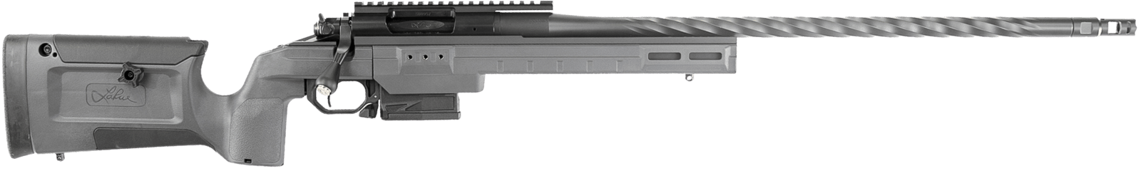 Larue Tactical LTKRGSIETE65PRC24GRY Siete Magnum 6.5 PRC 3+1 24" Sendero Fluted Barrel Gray Right Hand