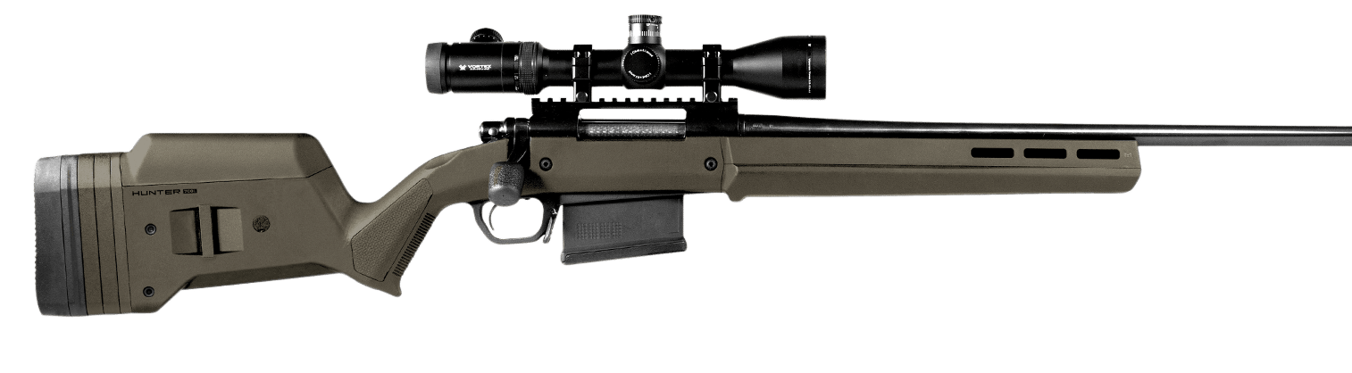 Magpul MAG483-ODG Hunter 700 Stock Fixed with Aluminum Bedding & Adjustable Comb OD Green Synthetic for Remington 700 LA